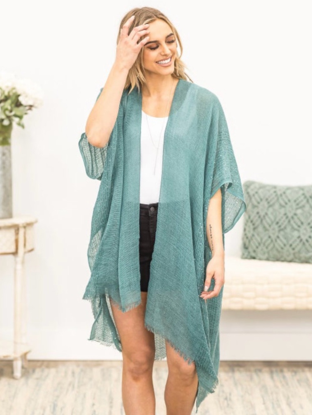 Teal Kimono